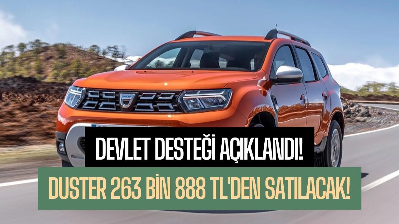 Devlet desteği açıklandı! Dacia Duster Kasım ayı ÖTV muafiyetiyle 263 bin 888 TL'den satılacak!
