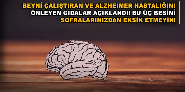 Beyni çalıştıran ve Alzheimer hastalığını önleyen gıdalar açıklandı! Bu üç besini sofralarınızdan eksik etmeyin!